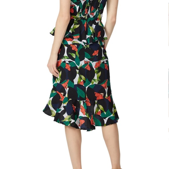 Jcrew silk floral multi Sosi dress like new - Picture 2 of 12